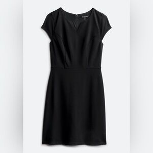 41 Hawthorn Black Cap-Sleeve Midi Dress